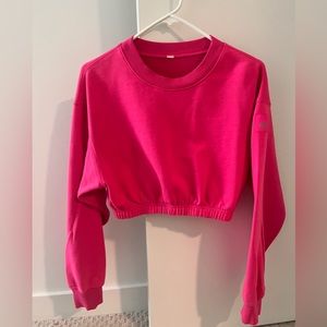 Alo Magenta Cropped Sweater